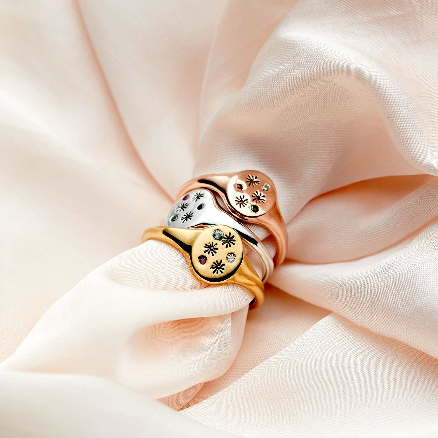 Birthstone Star Signet Group