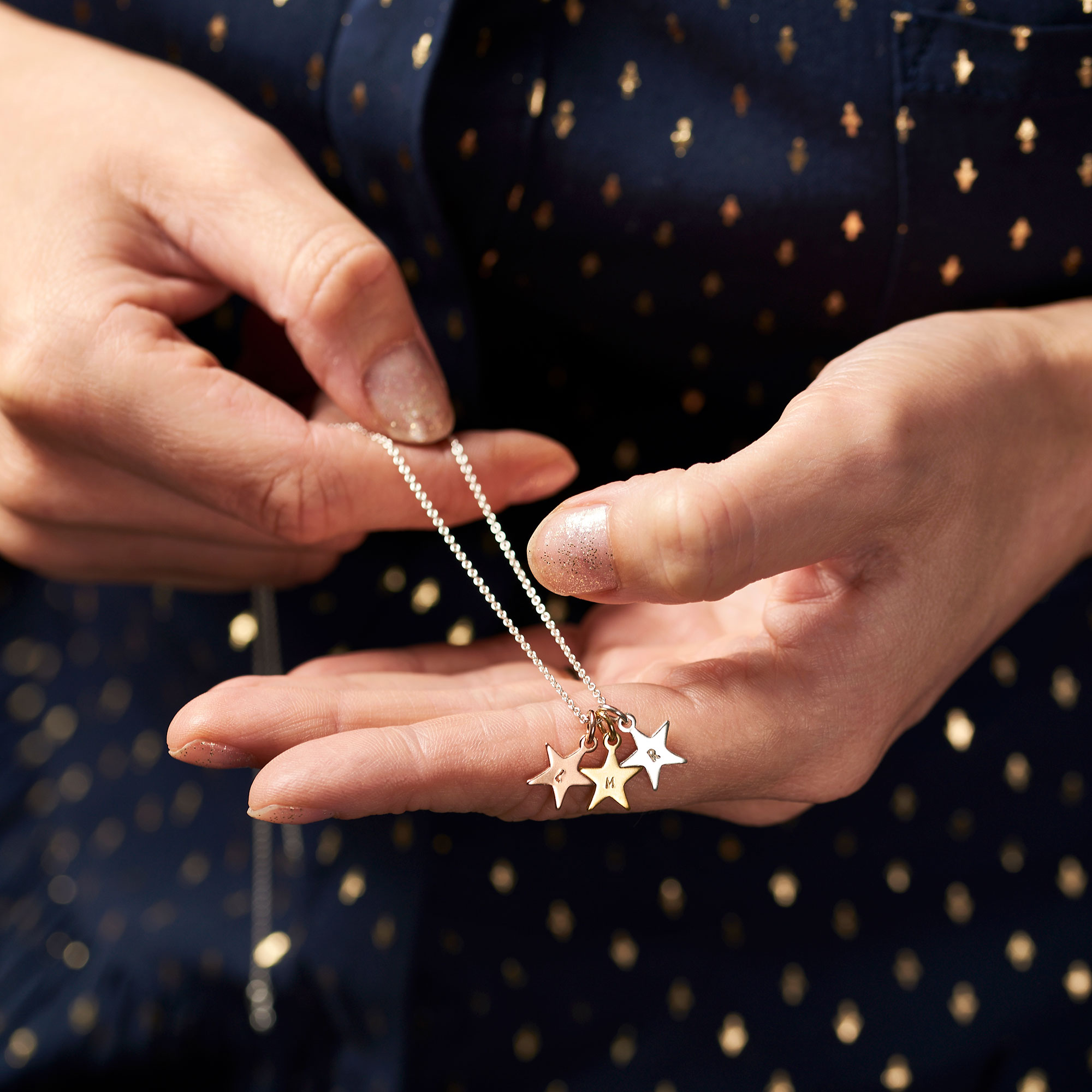 Tricolore Star Necklace